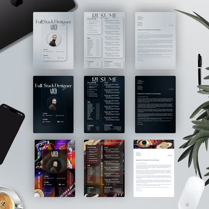 3 moderne Figma Bewerbungsvorlagen für Tech & Design