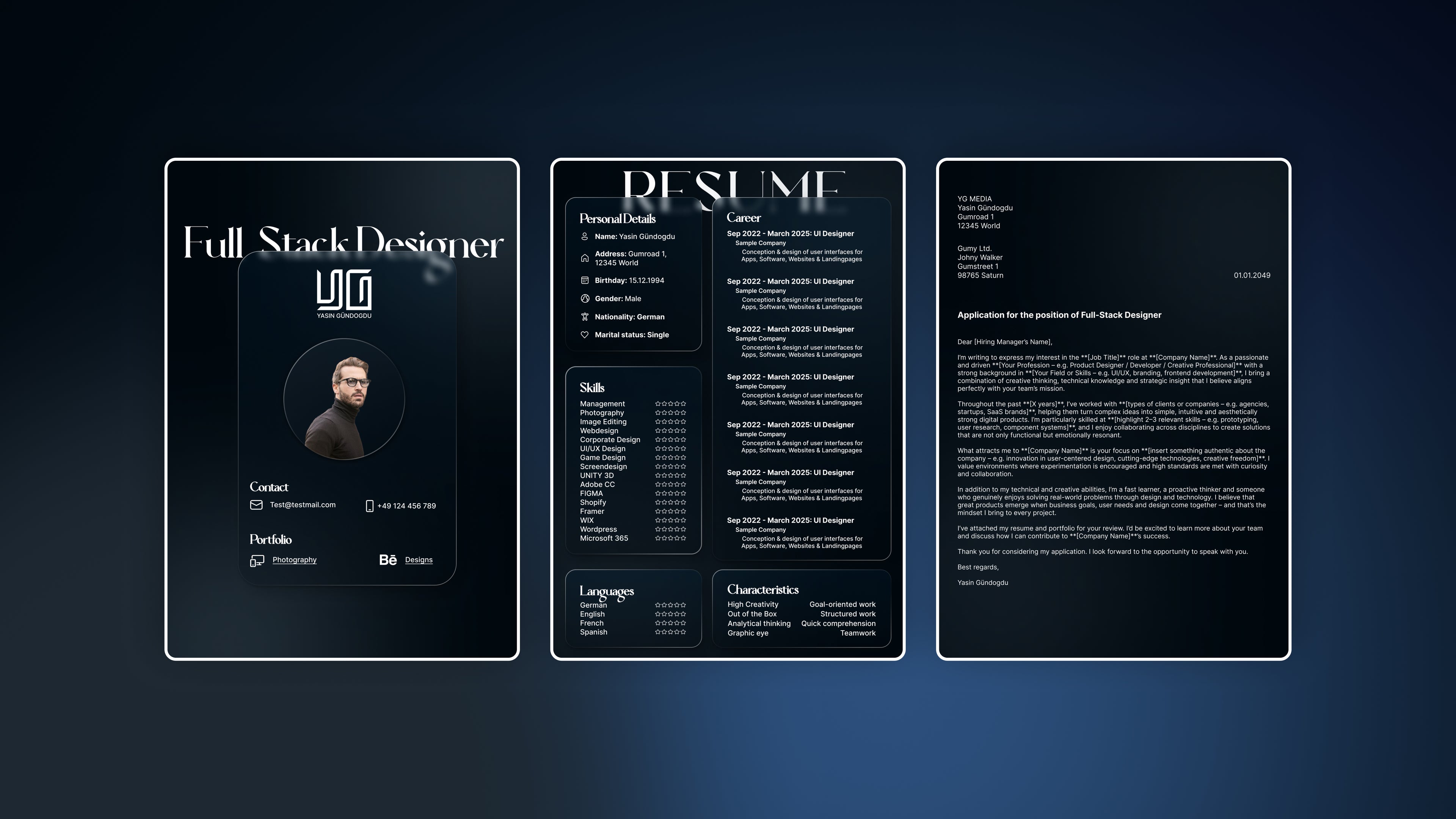 Dark-CV-Template