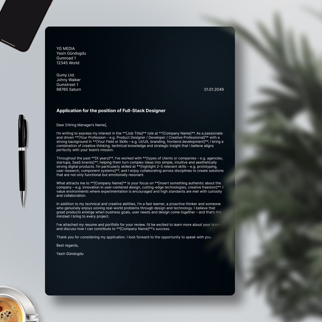3 moderne Figma Bewerbungsvorlagen für Tech & Design